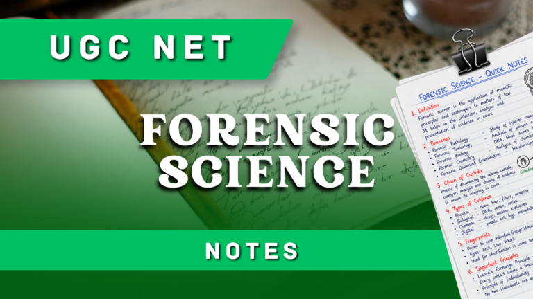 NET Forensic Science Notes