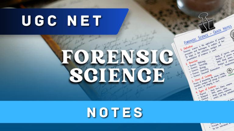 NET Forensic Science Notes