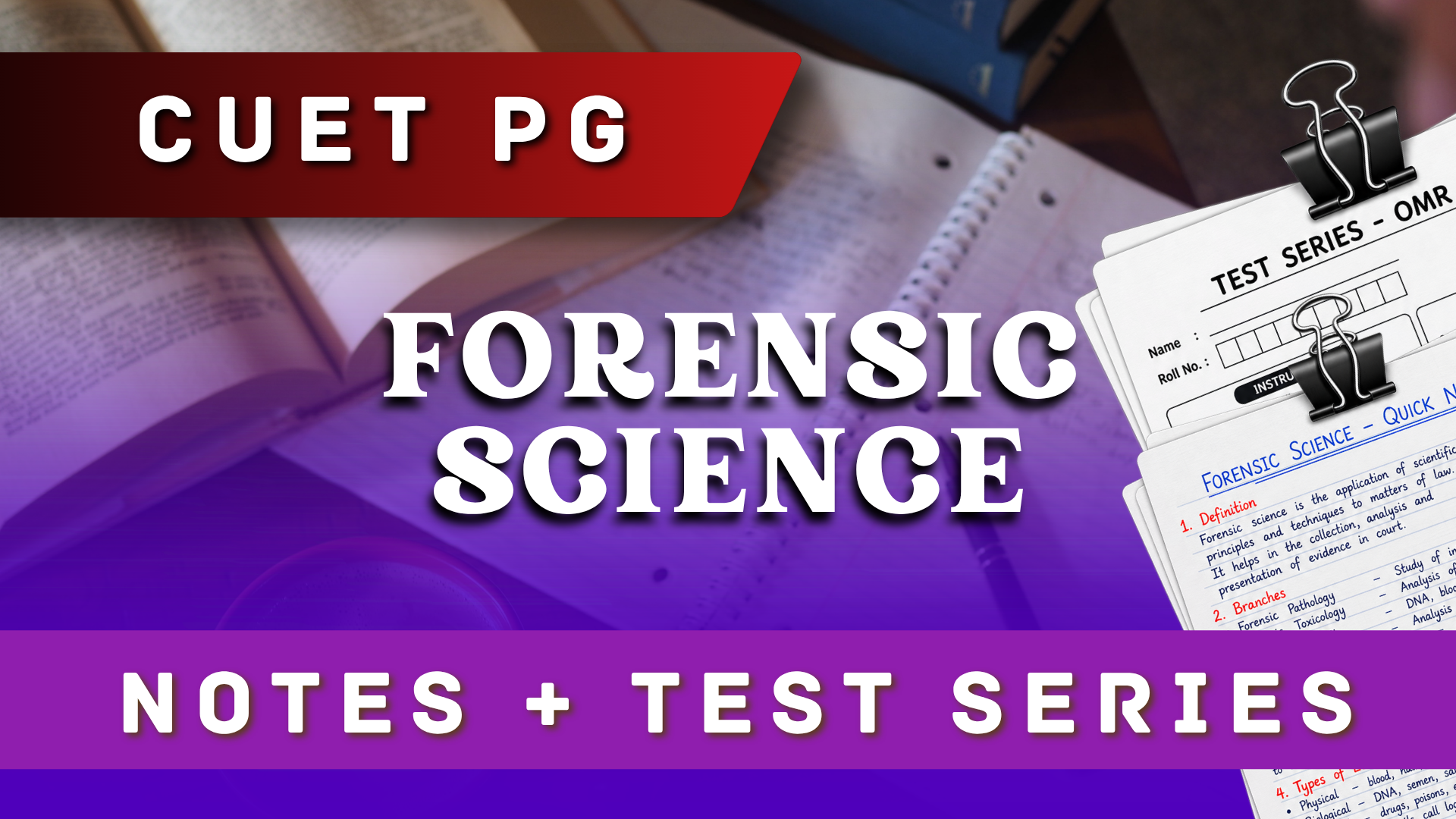 CUET PG Forensic Science Notes & Test Series
